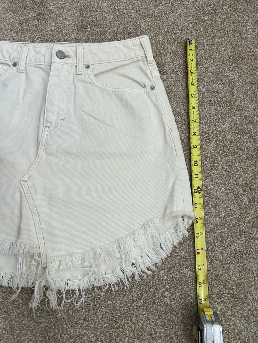 Free People We The Free Bailey Denim Skirt in Coconut Size 26